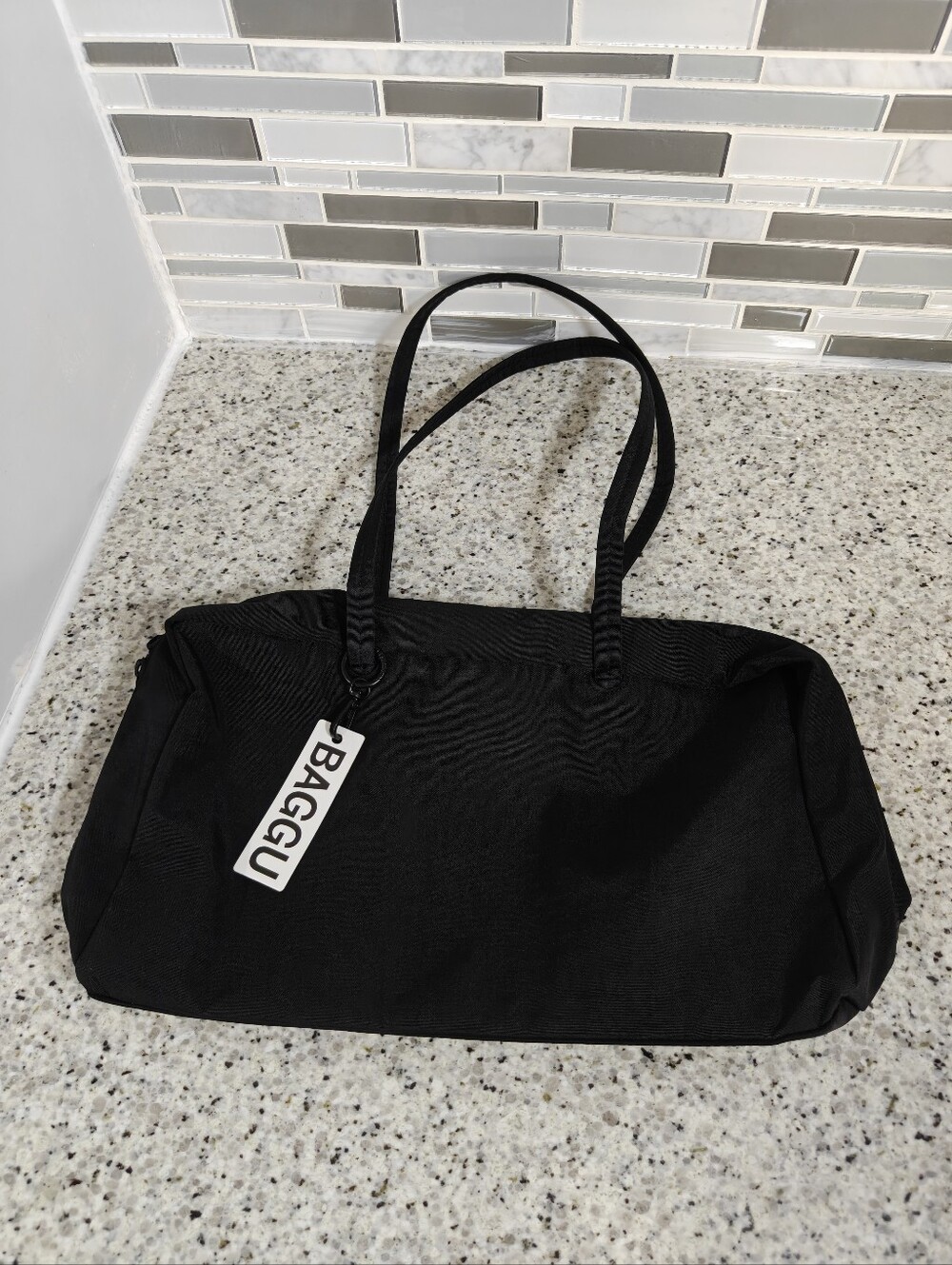 Baggu Medium Nylon Bowler Bag (black) - Picture 7 of 7